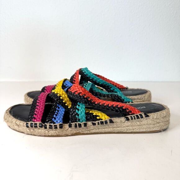 Donald J Pliner Multicolor Braided Espadrille Sandal Size 8 - Picture 1 of 6
